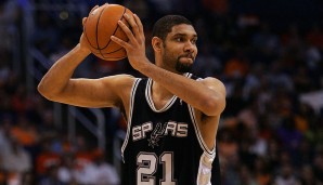 Platz 1: Tim Duncan (1997-2016) – Teams: Spurs – Erfolge: 5x NBA Champion, 3x Finals MVP, 2x MVP, 15x All-Star, 10x First Team, 3x Second Team, 2x Third Team, 15x All-Defensive-Team, Rookie of the Year.