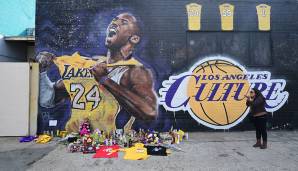 Auch das legendäre Kobe-Graffiti in L.A. zog viele Trauernde an.