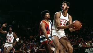 Platz 4: Kareem Abdul-Jabbar - 278 Punkte für die Milwaukee Bucks in der Saison 1969/70.