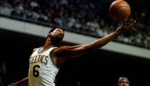 Platz 2: BILL RUSSELL (1956-1969) – Team: Celtics – Erfolge: 11x NBA Champion, 5x MVP, 12x All-Star, 3x First Team, 8x Second Team, 1x All-Defensive, Rookie of the Year, All-Star Game MVP.