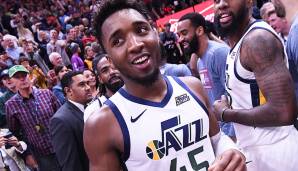 Platz 9: Donovan Mitchell (Utah Jazz) – Guard, 23 Jahre – Stats 19/20: 24,2 Punkte, 4,4 Rebounds, 4,2 Assists, 1,0 Steals, 45,3 Prozent FG, 36,4 Prozent 3FG