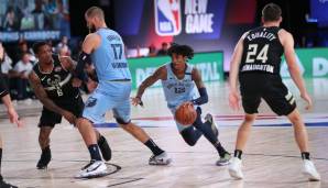 Ja Morant (M.) führte die Memphis Grizzlies ins Play-In-Tournament im Westen.