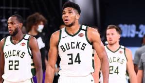 Derzeit ist noch offen, ob Giannis Antetokounmpo in Spiel 5 gegen die Bucks spielen kann oder nicht.