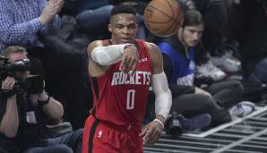 Russell Westbrook schied mit den Houston Rockets bereits in der ersten Playoffrunde aus.