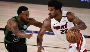 JIMMY BUTLER (Forward, Miami Heat) - Stats in den Playoffs: 22,2 Punkte, 6,0 Assists, 6,5 Rebounds und 2,0 Steals bei 48,8 Prozent aus dem Feld und 34,9 Prozent von Downtown in 38,4 Minuten (21 Spiele).