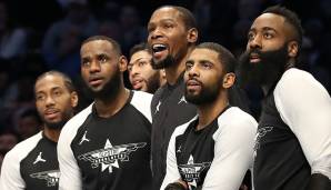 Team LeBron muss es im All-Star Game mit den Nets-Guards Kyrie Irving und James Harden aufnehmen, die zu Team Durant gehören.