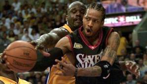 Platz 5: Allen Iverson (Philadelphia 76ers, 26,75) vs. Shaquille O’Neal (Los Angeles Lakers, 26,31) im 1999