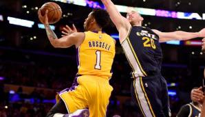 LOS ANGELES LAKERS - Point Guard: D'ANGELO RUSSELL - 9 Punkte (4/10 aus dem Feld, 0/3 Dreier), 5 Assists, 4 Rebounds, 2 Steals und 2 Turnover in 36:00 Minuten