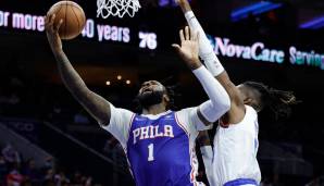 Platz 1: ANDRE DRUMMOND (Philadelphia 76ers) - 25 Rebounds am 8. November 2021 gegen die New York Knicks