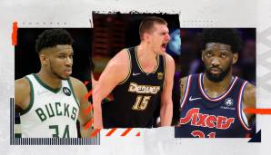 Im Rennen um den MVP-Award kommt es zum Dreikampf zwischen Nikola Jokic, Giannis Antetokounmpo und Joel Embiid.