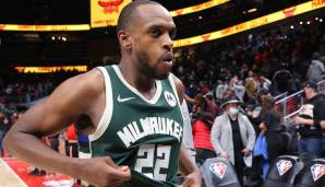 Platz 6: KHRIS MIDDLETON (Milwaukee Bucks) | Alter: 31 | Draft: 2012 (39. Pick) | Erfolge: 1x Champion, 3x All-Star | Stats 21/22: 20,1 PPG, 5,4 RPG, 5,4 APG, 44,3 FG%, 37,3 3P%