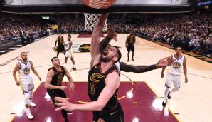 Platz 17: KEVIN LOVE | Team: Cleveland Cavaliers | Plus/Minus: -26 in 28 Minuten in Spiel 4 der NBA Finals 2018 gegen die Golden State Warriors (85:108)