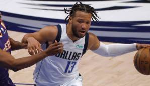 Platz 2: JALEN BRUNSON | Team: Dallas Mavericks | Alter: 25 Jahre | Status: Unrestricted Free Agent | Gehalt 21/22: 1,52 Millionen | Stats 21/22: 16,3 Punkte und 4,8 Assists bei 50,2 Prozent FG und 37,3 Prozent Dreier in 31,9 Minuten (79 Spiele).