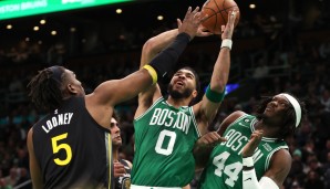 Jayson Tatum hatte gegen die Warriors-Defense zeitweise einen schweren Stand.