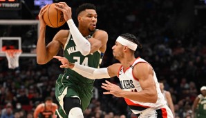 Giannis Antetokounmpo dominierte bei seinem Kurzeinsatz gegen Portland.