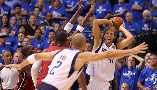 Dirk Nowitzki war mit 34 Punkten Topscorer der Partie, aber am Ende gewann Miami