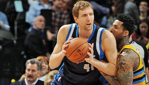 Dirk Nowitzki war gegen die Denver Nuggets der Topscorer der Partie