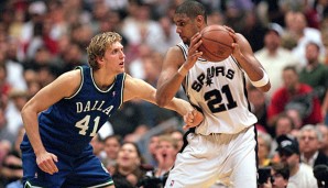 Dirk Nowitzki und Tim Duncan duellieren sich seit 16 Jahren