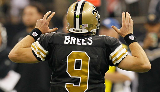 Saints-Quarterback Drew Brees steht in dieser Saison bei 30 TD-Pässen und 11 Interceptions