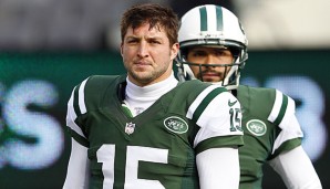 Mark Sanchez und Tim Tebow (l.) spielten bereits für die New York Jets gemeinsam