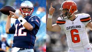 Week 8 - Tom Brady (Patriots) vs. Baker Mayfield (Browns): Das Duell der Generationen. Der GOAT gegen einen, der ihn beerben will.