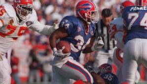 Thurman Thomas (Bills) 1994: Thomas führte die Bills mit seinen 186 Yards und 3 Touchdowns gegen die Chiefs zum vierten Mal in Serie in den Super Bowl.