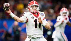 8. Jake Fromm, Georgia: 14 Spiele, 2860 Passing Yards, 24 Touchdowns, 5 Interceptions, 7,4 Yards pro Pass, 60,8 % Completion Percentage, Passer Rating: 141,2