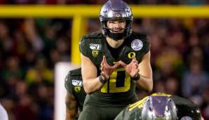 6. Justin Herbert, Oregon: 14 Spiele, 3471 Passing Yards, 32 Touchdowns, 6 Interceptions, 8,1 Yards pro Pass, 66,8 % Completion Percentage, Passer Rating: 156,8