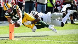 WEEK 7: Packers - Raiders 42:24. Die Packers zerlegte die Raiders förmlich und Aaron Rodgers machte wohl sein bestes Spiel des Jahres. Er dominierte mit 6 Total Touchdowns.