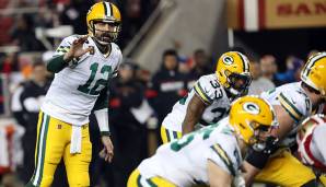 10. Aaron Rodgers, Green Bay Packers: Rodgers bleibt ein zweischneidiges Schwert. Kreiert immer noch Plays, leistet sich kaum Turnover, hat fantastische Big Plays. Lässt aber auch regelmäßig Plays liegen und seine Accuracy hat schlicht nachgelassen.