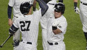 Giancarlo Stanton und Luke Voit (v.l.) schlugen beide Homeruns gegen die Toronto Blue Jays.