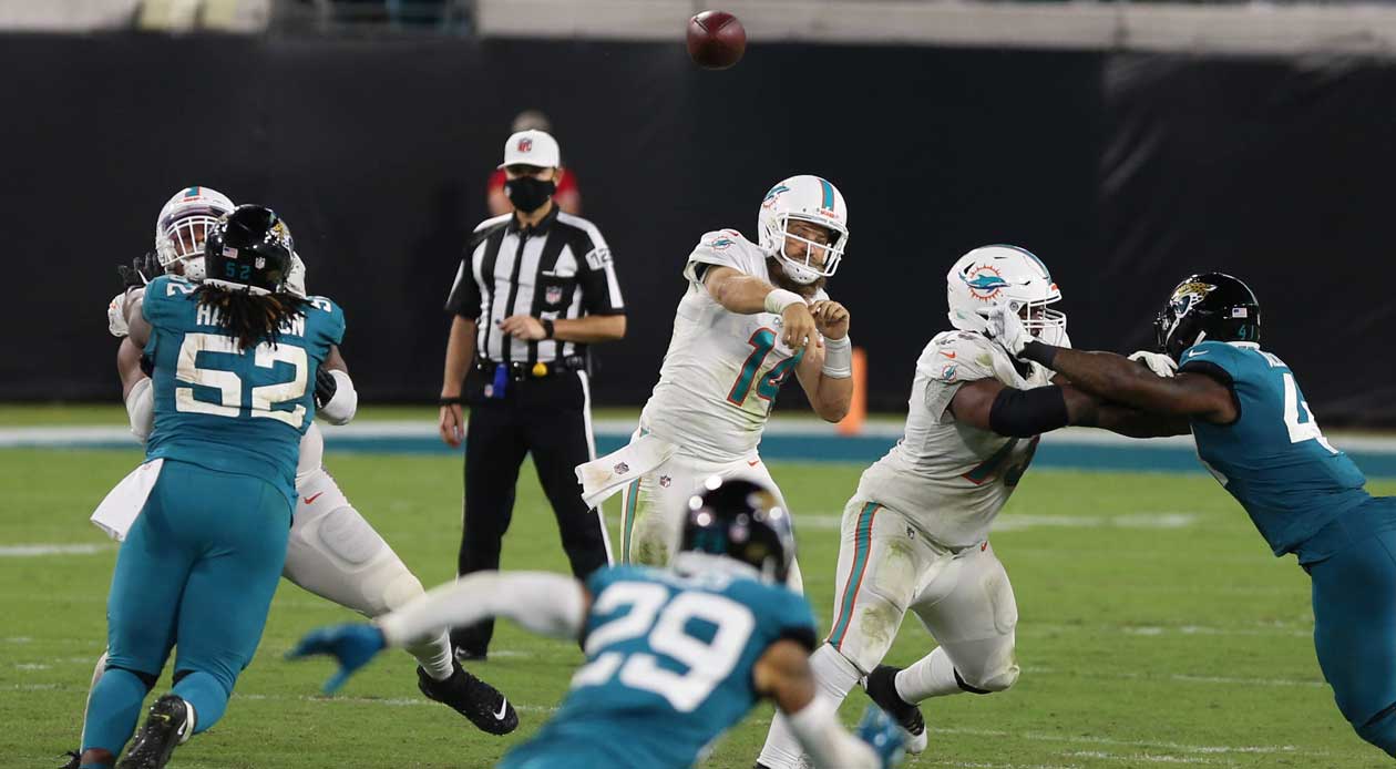 Ryan Fitzpatrick führte die Miami Dolphins zu ihrem ersten Saisonsieg.