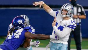 NICHT GEWERTET: Andy Dalton, Dallas Cowboys. Muss Dak Prescott jetzt ersetzen - die Waffen sind gut, die Offensive Line nicht und die Defense ist ein großes Problem. Was kann Dalton daraus machen?