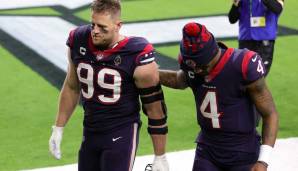 J.J. Watt (l.) wurde von den Houston Texans entlassen.