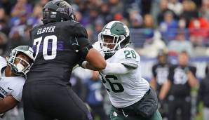 13. L.A. CHARGERS - RASHAWN SLATER, OT/OG, NORTHWESTERN. Die Chargers haben bereits kräftig in die Line investiert, die Generalüberholung geht weiter. Slater könnte ein Top-Tackle werden - und ein Elite-Guard. Sollte zumindest innen sofort starten.