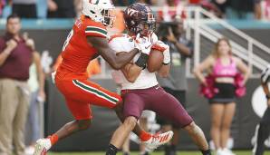 15. NEW ENGLAND - CALEB FARLEY, CB, VIRGINIA TECH. Der Niners-Trade macht einen QB-Uptrade schwer. Ich denke, Belichick will Mobilität auf der Position. Also kein Mac Jones, sondern den vielleicht besten Corner, der nach der Rücken-OP etwas abrutscht.