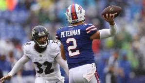 6.: NATHAN PETERMAN (Bills, vs. Ravens, 2018) - 5/18, 24 Yards (1,3 Yards Avg), 0 TD, 2 INT