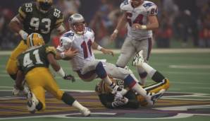 DREW BLEDSOE - New England Patriots (SB XXXI): Der einstige Top-Pick im Draft schaffte es 1996 erstmals in den Super Bowl, verlor dort gegen Favre und die Packers. Gewann später noch das Big Game der Saison 2001 - aber als Bradys Backup.