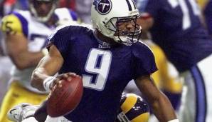 STEVE MCNAIR - Tennessee Titans (SB XXXIV): Verlor den Super Bowl in allerletzter Sekunde durch einen Defensiv-Stopp der Rams. Spielte von 1995 bis 2005 für die Titans, danach 2 Jahre in Baltimore. Erreichte keinen weiteren Super Bowl.