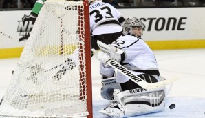 Kings-Goalie Jonathan Quick gelang in Spiel fünf der vierte Playoff-Shutout seiner Karriere