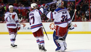 Cam Talbot (r.) und die Rangers behielten in Washington die Oberhand