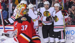 Die Blackhawks bejubeln den Playoff-Einzug