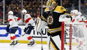 Bruins-Goalie Jeremy Swayman in Spiel 7 gegen die Florida Panthers.