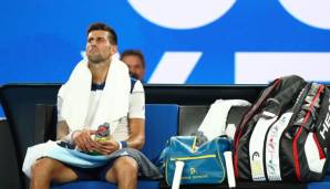 Novak Djokovic liegt gegen Chung mit 0:2 nach Sätzen hinten.