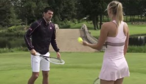 Maria Sharapova und Novak Djokovic liefern sich ein Duell