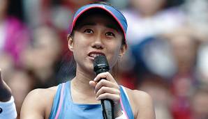 Zhang Shuai hat das Heimpublikum auch nach dem Match begeistert