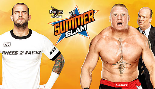 Im SummerSlam Main Event trifft CM Punk auf Paul Heymans Schützling Brock Lesnar