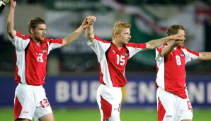 Wechselspieler: Andreas Ibertsberger (SC Freiburg), Joachim Standfest (GAK), Ronald Gercaliu (Sturm Graz);