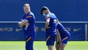 Ronald Koeman im Barca-Training