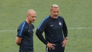 Nestor El Maestro und Thorsten Fink beim Austria-Training.